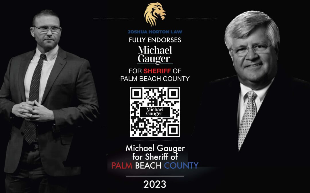 PRESS RELEASE – MICHAEL GAUGER FOR – PALM BEACH COUNTY SHERIFF