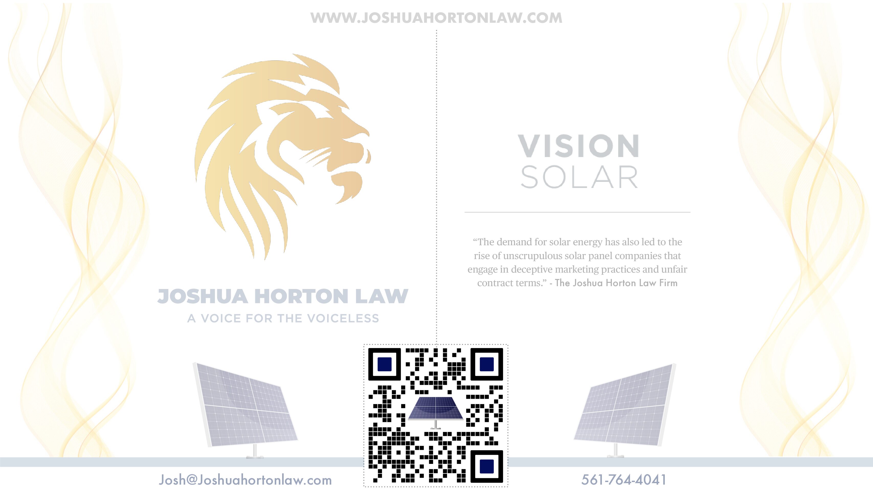 The Joshua Horton Law Firm Takes on Vision Solar in Battle Against Unfair Solar Contracts